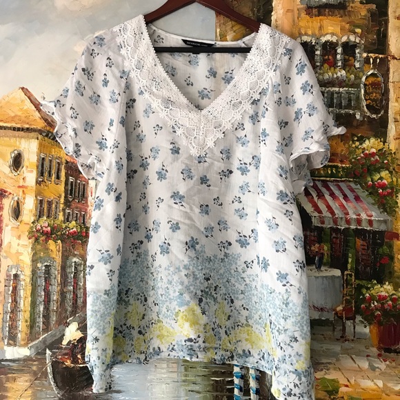 Tops - SALE!! 🛍🛍Cute floral shirt sleeve top